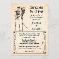 Till death do us part couples shower skeletons