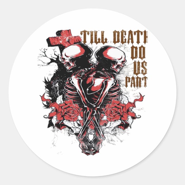 Till Death Do Us Part Essential – Spooky Soulmate  Classic Round Sticker (Front)
