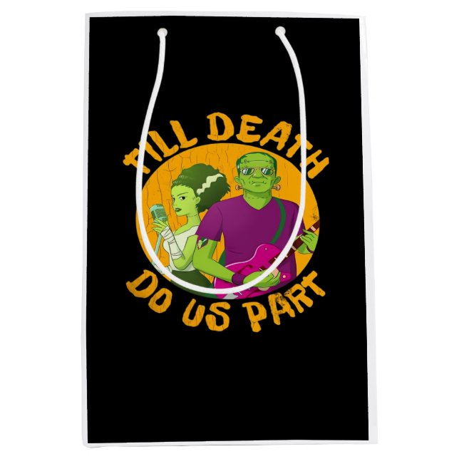 Till Death Do Us Part! Funny Halloween Design For  Medium Gift Bag (Front)