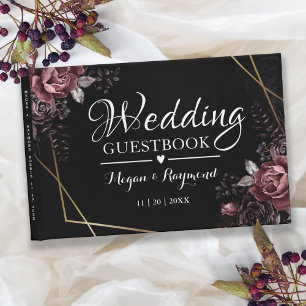 Till Death Do Us Part Gothic Black Dark Wedding Guest Book