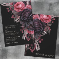 Till Death Do Us Part Gothic Black Floral Wedding