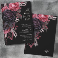 Till Death Do Us Part Gothic Black Floral Wedding