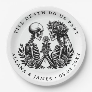 Till Death Do Us Part Gothic Paper Plate