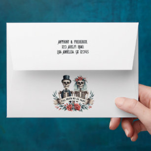 "Till Death Do Us Part" Gothic Wedding Envelope