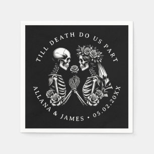 Till Death Do Us Part Gothic Wedding Napkin