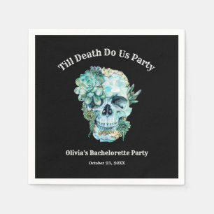 Till Death Do Us Part Halloween Bachelorette Party Napkin