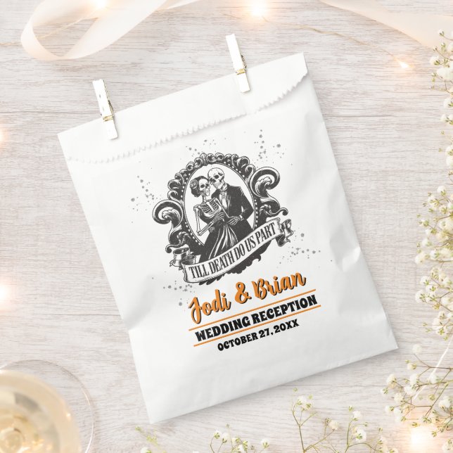 Till Death Do Us Part Halloween Wedding  Favour Bags (Clipped)