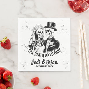 Till Death Do Us Part Halloween Wedding Napkin