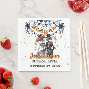 Till Death Do Us Part Halloween Wedding Welcome Fo Napkin