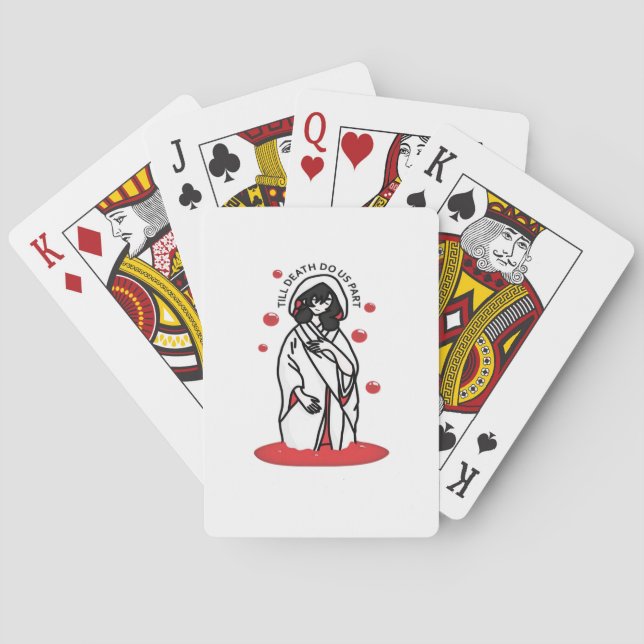 Till Death Do Us Part – Haunting Wedding Slogan Playing Cards (Back)