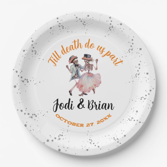 Till Death Do Us Part Paper Plate (Front)