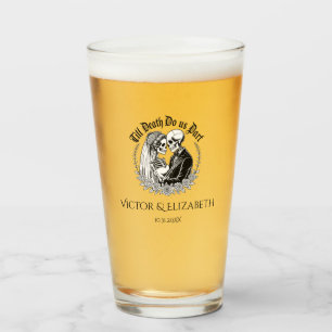 Till Death Do Us Part Personalised Wedding Glass