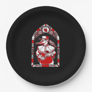 Till Death Do Us Part Plague Doctor Classic Love M Paper Plate