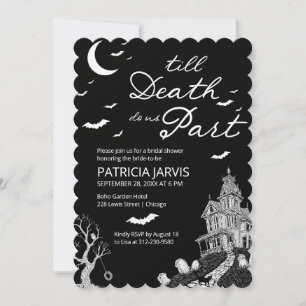 Till Death Do Us Part QR Code Bridal Shower Invitation