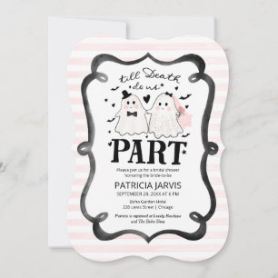 Till Death Do Us Part QR Code Bridal Shower Invitation