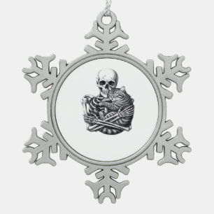 Till Death Do Us Part Quote Classic Design Snowflake Pewter Christmas Ornament