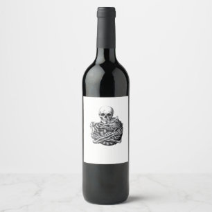 Till Death Do Us Part Quote Classic Design Wine Label