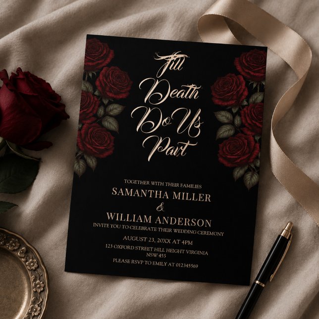 Till Death Do Us Part Red Rose Gothic Wedding (Creator Uploaded)