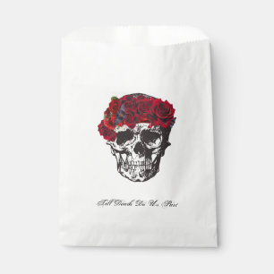 Till Death Do Us Part Red Rose Wedding Cake Favour Bags