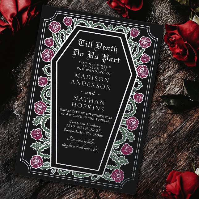 Till Death Do Us Part Rose Black Gothic Wedding (Creator Uploaded)
