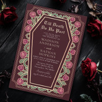 Till Death Do Us Part Rose Red Gothic Wedding