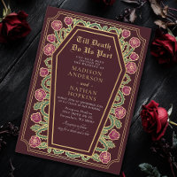 Till Death Do Us Part Rose Red Gothic Wedding