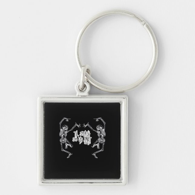 Till Death Do Us Part Skeleton Design Key Ring (Front)