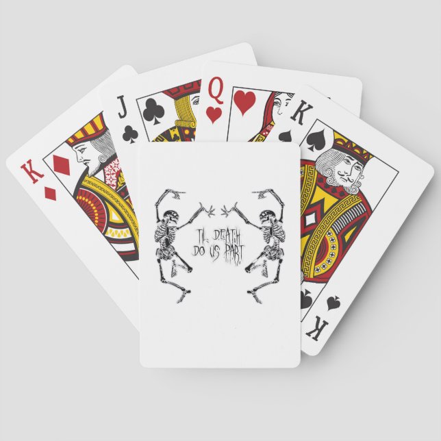 Till Death Do Us Part Skeleton Design Playing Cards (Back)