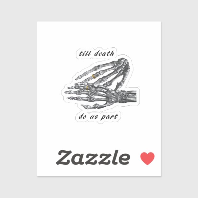 Till Death Do Us Part Skeleton Hands (Cream) Class (Sheet)
