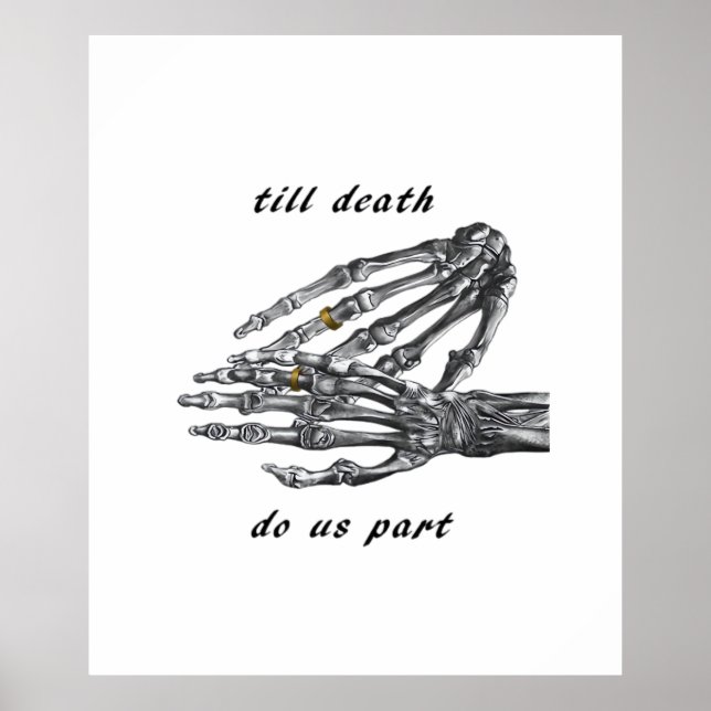 Till Death Do Us Part Skeleton Hands (Cream) Class Poster (Front)