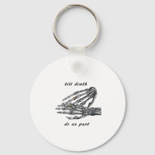 Till Death Do Us Part Skeleton Hands Cream Classic Key Ring