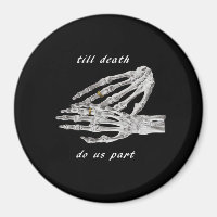 Till Death Do Us Part Skeleton Hands Quote (Black