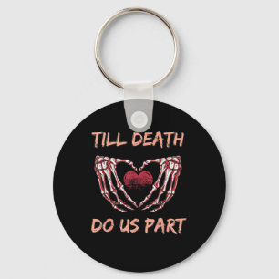 Till Death Do Us Part Skeleton Heart Hands Valenti Key Ring