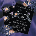 Till death do us Part Skeleton heart Hands Wedding Invitation<br><div class="desc">Till death do us Part, Skeleton male and female hands making a heart. Perfect for a bridal shower, engagement party, bachelorette party or anniversary near Halloween time! To make more changes go to Personalize this template. On the bottom you’ll see “Want to customize this design even further? Click on the...</div>