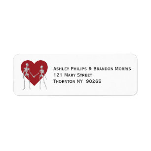 Till Death Do Us Part Skeleton Return Address