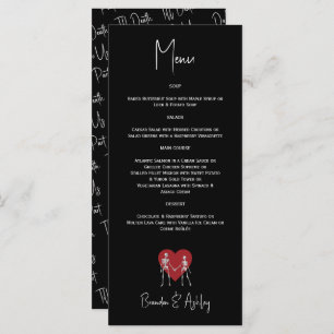 Till Death Do Us Part Skeleton Wedding Black Menu