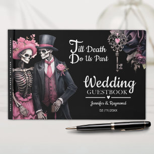 Till Death Do Us Part Skeletons Gothic Wedding Guest Book