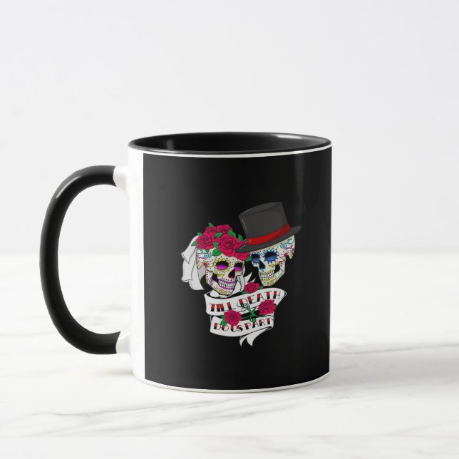 Till Death Do Us Part Skull Mug (Left)