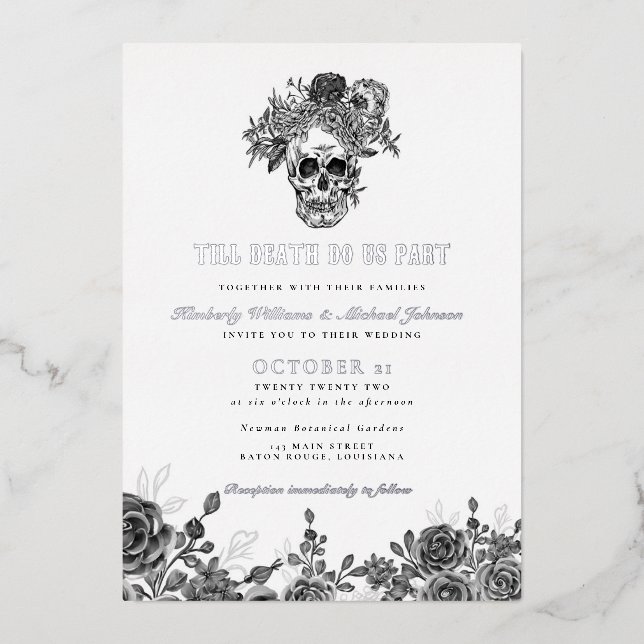 Till Death Do Us Part Skull Wedding (Front)