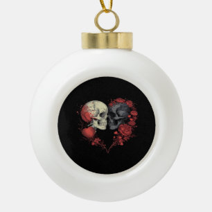 Till Death Do Us Part – Spooky Love Story Ceramic Ball Christmas Ornament