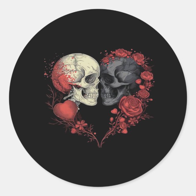 Till Death Do Us Part – Spooky Love Story Classic Round Sticker (Front)