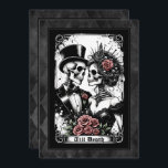 Till Death Do Us Part Tarot Wedding Invitation<br><div class="desc">Darkly beautiful wedding invitation with Till Death Do Us Part saying,  tarot card style and bride and groom skeleton couple. Blackletter typography adds just the right touch. Add your wedding details for a special invitation to show off your unique personal style. See coordinating items in our shop,  Enchanted Finch.</div>