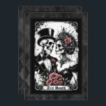 Till Death Do Us Part Tarot Wedding Invitation<br><div class="desc">Darkly beautiful wedding invitation with Till Death Do Us Part saying,  tarot card style and bride and groom skeleton couple. Blackletter typography adds just the right touch. Add your wedding details for a special invitation to show off your unique personal style. See coordinating items in our shop,  Enchanted Finch.</div>
