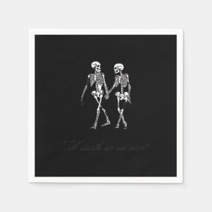 Till Death Do Us Part To The Grave Classic Design Napkin
