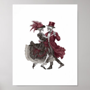 Till Death Do Us Part – Victorian Skeleton Couple Poster