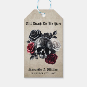 Till Death Do Us Part Vintage Halloween Wedding Gift Tags