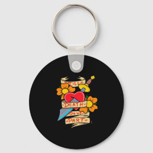 Till Death Do Us Part Vintage Tattoo Classic Key Ring