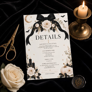 Till Death Do Us Part Wedding Details Card 