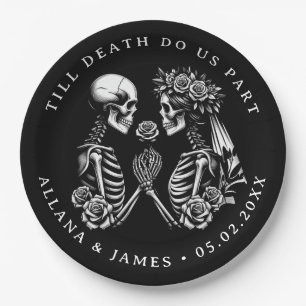 Till Death Do Us Part Wedding Paper Plate