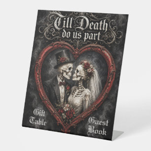 Till Death Do Us Part Wedding Pedestal Sign